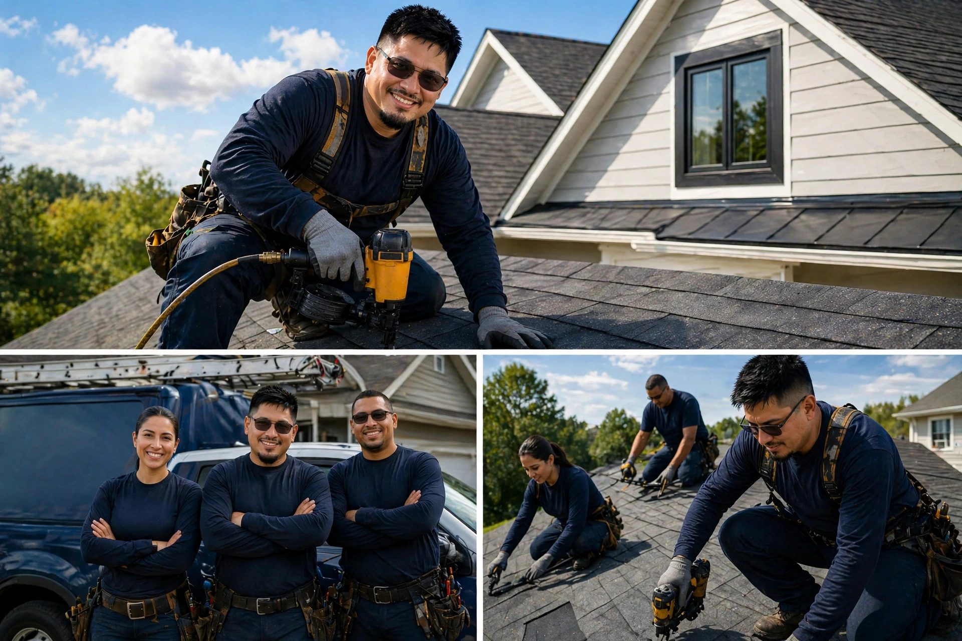 Washington DC roofing crew at work on a residential roof replacement in Washington, D.C.