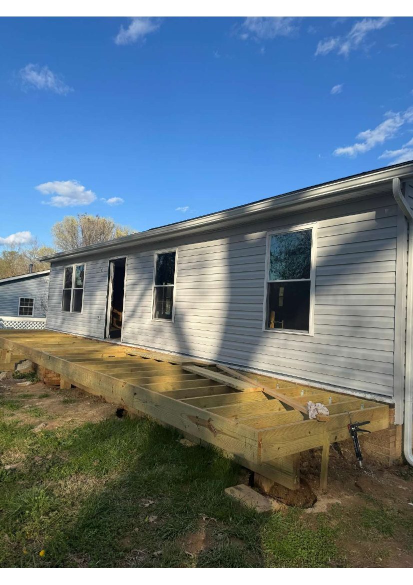 Siding installation project with new deck framing in Washington, D.C.